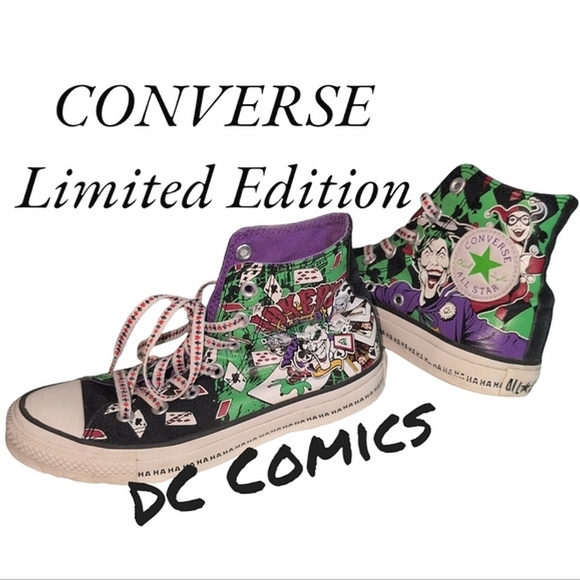 Converse All Star Other - CONVERSE Limited THE JOKER & HARLEY QUINN DC Comics Chuck Taylor High top UNISEX